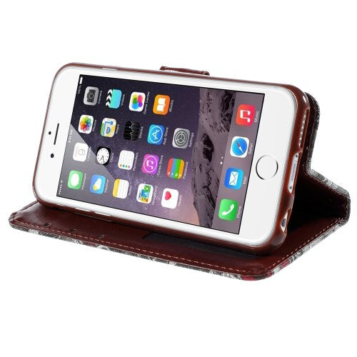 Wallet Case für Apple iPhone 6 6S Handy Tasche Elegant Flowers Book Etui