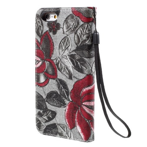 Wallet Case für Apple iPhone 6 6S Handy Tasche Elegant Flowers Book Etui