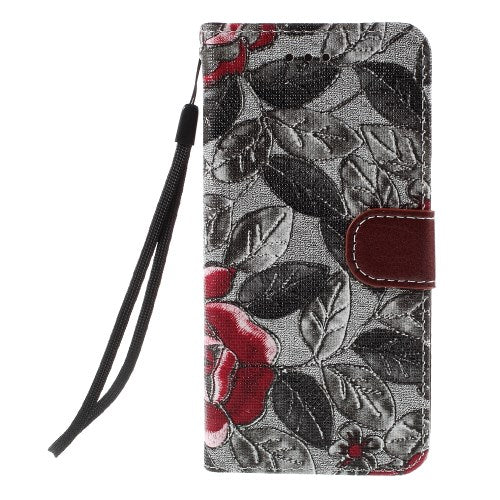 Wallet Case für Apple iPhone 6 6S Handy Tasche Elegant Flowers Book Etui