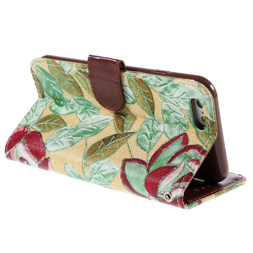 Wallet Case für Apple iPhone 6 6S Handy Tasche Elegant Flowers Book Etui