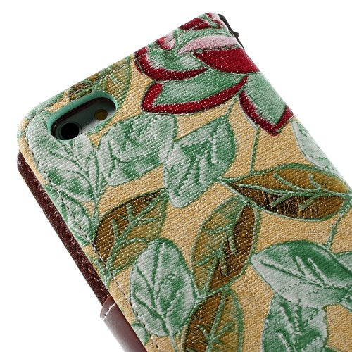 Wallet Case für Apple iPhone 6 6S Handy Tasche Elegant Flowers Book Etui