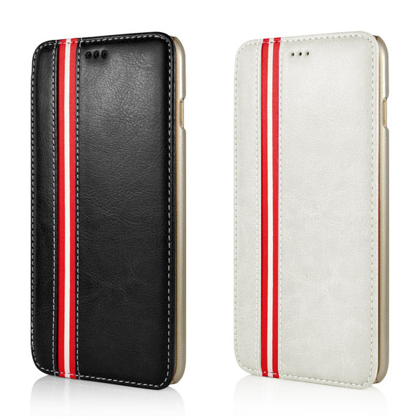 Wallet Case für Apple iPhone 6 6S Handy Tasche Book Style Luxury Stripe