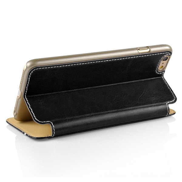 Wallet Case für Apple iPhone 6 6S Handy Tasche Book Style Luxury Stripe