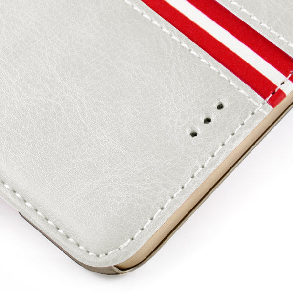 Wallet Case für Apple iPhone 6 6S Handy Tasche Book Style Luxury Stripe