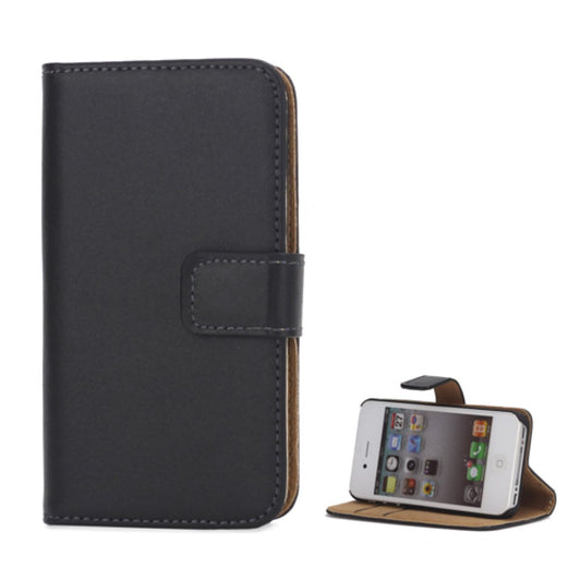 Wallet Case für Apple iPhone 4 4S Genuine Split Echt Leder