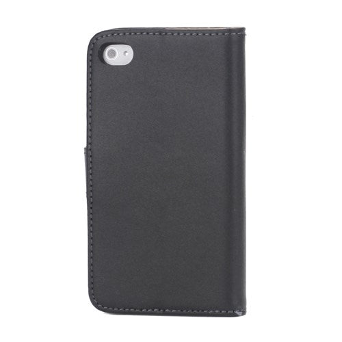 Wallet Case für Apple iPhone 4 4S Genuine Split Echt Leder