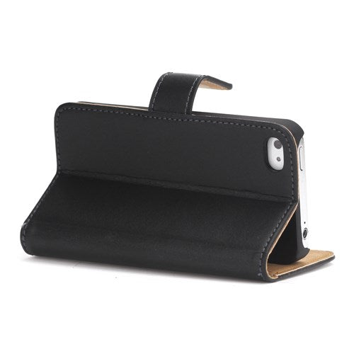 Wallet Case für Apple iPhone 4 4S Genuine Split Echt Leder