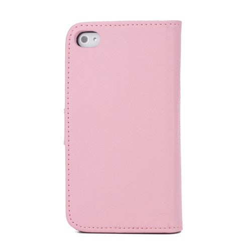 Wallet Case für Apple iPhone 4 4S Genuine Split Echt Leder