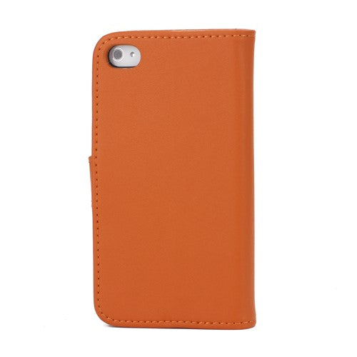 Wallet Case für Apple iPhone 4 4S Genuine Split Echt Leder