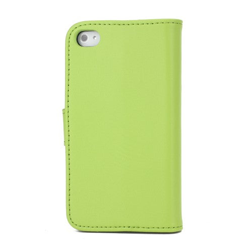 Wallet Case für Apple iPhone 4 4S Genuine Split Echt Leder