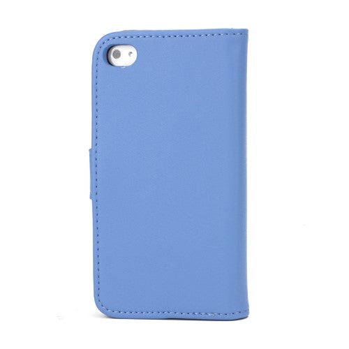Wallet Case für Apple iPhone 4 4S Genuine Split Echt Leder