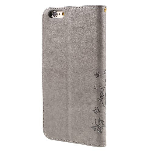 Wallet Case für Apple iPhone 6 6S Handy Tasche Butterfly Flower Motiv