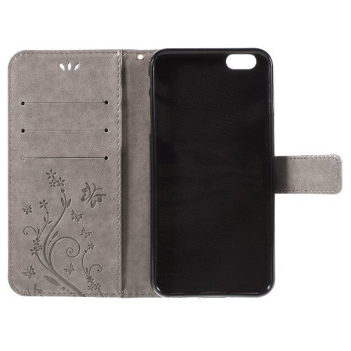 Wallet Case für Apple iPhone 6 6S Handy Tasche Butterfly Flower Motiv