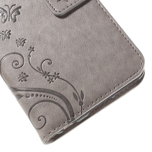 Wallet Case für Apple iPhone 6 6S Handy Tasche Butterfly Flower Motiv