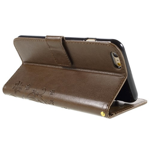 Wallet Case für Apple iPhone 6 6S Handy Tasche Butterfly Flower Motiv