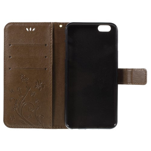 Wallet Case für Apple iPhone 6 6S Handy Tasche Butterfly Flower Motiv