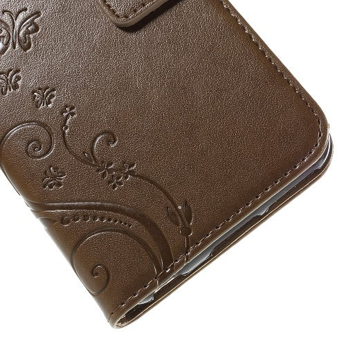 Wallet Case für Apple iPhone 6 6S Handy Tasche Butterfly Flower Motiv