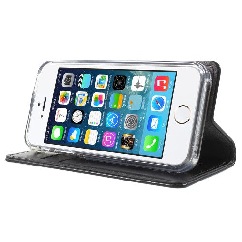Wallet Case für Apple iPhone SE 5 5S Mercury GOOSPERY Blue Moon Book Etui