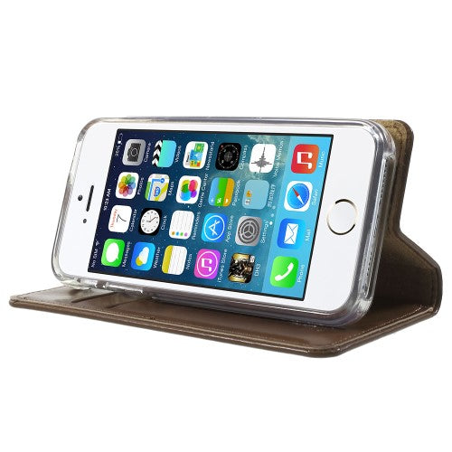Wallet Case für Apple iPhone SE 5 5S Mercury GOOSPERY Blue Moon Book Etui