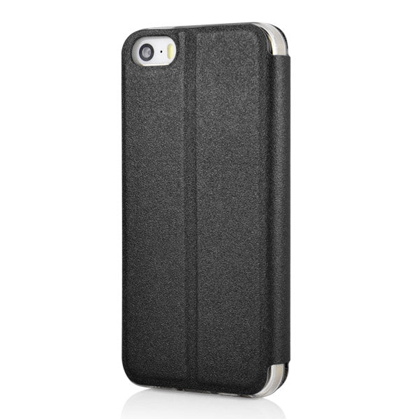 Wallet Case für Apple iPhone SE 5 5S Window View Metal Slide Touch