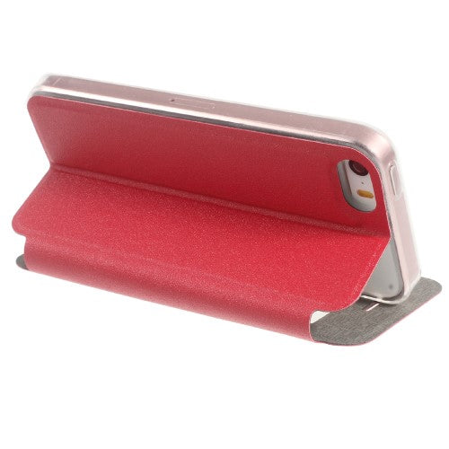 Wallet Case für Apple iPhone SE 5 5S Window View Metal Slide Touch
