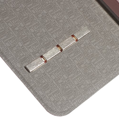 Wallet Case für Apple iPhone SE 5 5S Window View Metal Slide Touch
