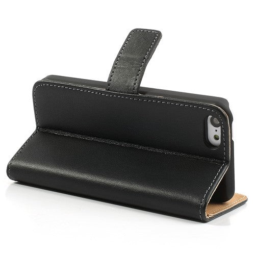 Wallet Case für Apple iPhone 5C Genuine Split Echt Leder