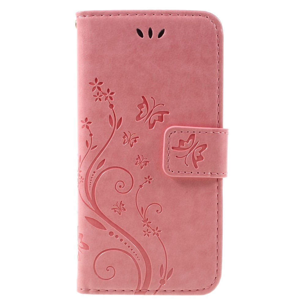 Wallet Case für Apple iPhone 8 7 SE 2020 Butterfly Flower Motiv