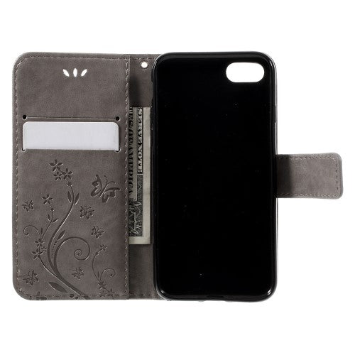 Wallet Case für Apple iPhone 8 7 SE 2020 Butterfly Flower Motiv
