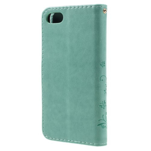 Wallet Case für Apple iPhone 8 7 SE 2020 Butterfly Flower Motiv