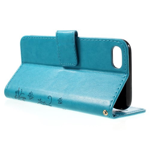 Wallet Case für Apple iPhone 8 7 SE 2020 Butterfly Flower Motiv