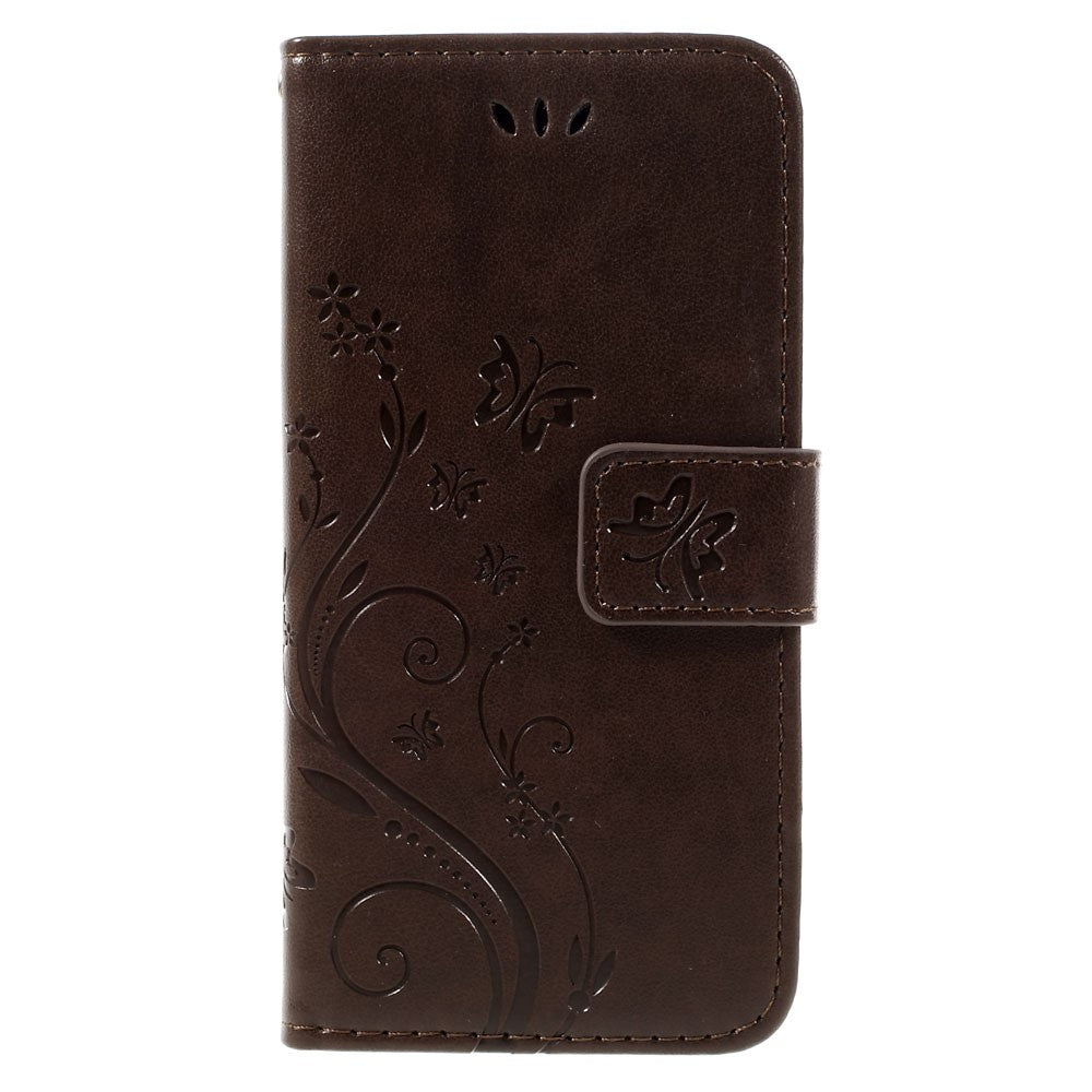 Wallet Case für Apple iPhone 8 7 SE 2020 Butterfly Flower Motiv