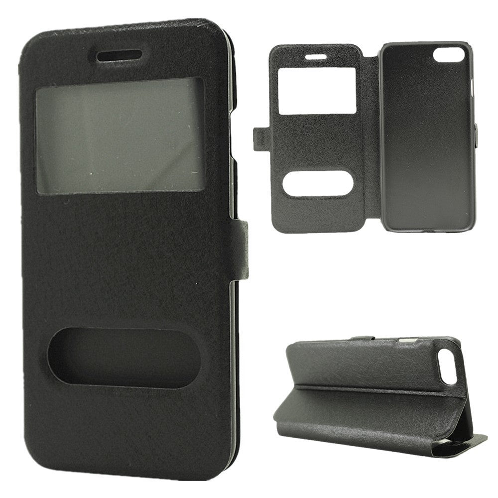 Wallet Case für Apple iPhone 8 7 SE 2020 Window View Silk Book Etui