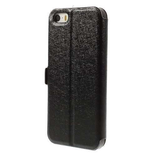 Wallet Case für Apple iPhone SE 5 5S Dual Window View Silk Book Etui