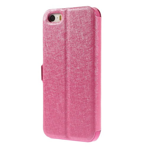Wallet Case für Apple iPhone SE 5 5S Dual Window View Silk Book Etui