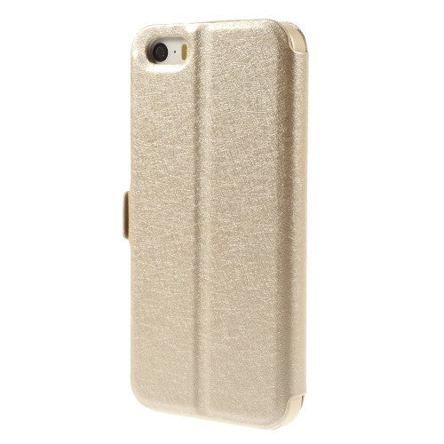 Wallet Case für Apple iPhone SE 5 5S Dual Window View Silk Book Etui