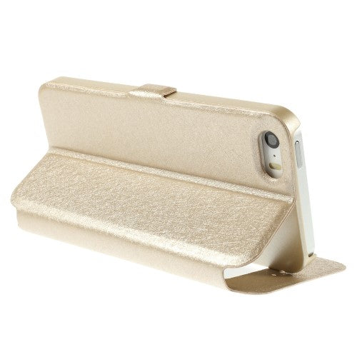 Wallet Case für Apple iPhone SE 5 5S Dual Window View Silk Book Etui