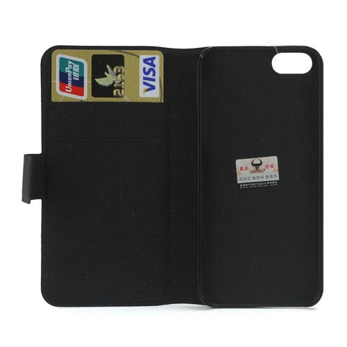 Doormoon Wallet Case für Apple iPhone SE 5 5S Premium Echt Leder