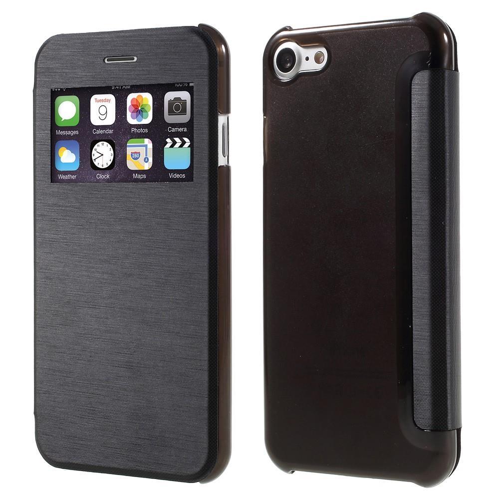 Wallet Case für Apple iPhone 8 7 SE 2020 Window View Brushed Look
