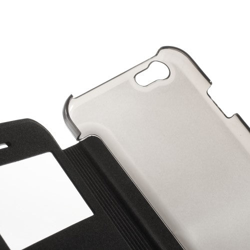 Wallet Case für Apple iPhone 6 6S Handy Tasche Window View Folio Book Etui