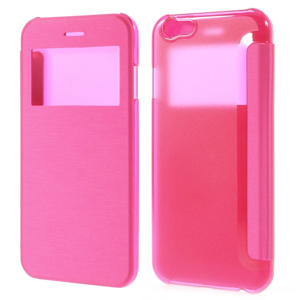Wallet Case für Apple iPhone 6 6S Handy Tasche Window View Folio Book Etui