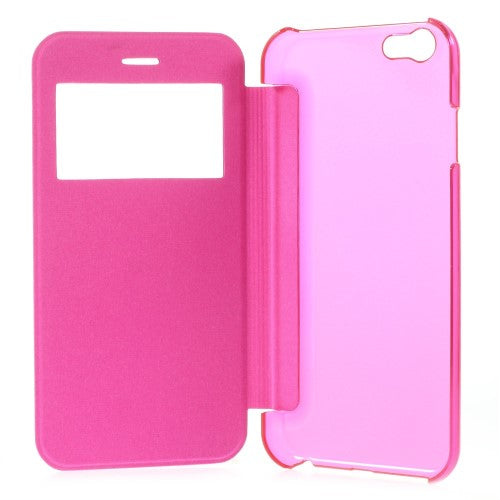 Wallet Case für Apple iPhone 6 6S Handy Tasche Window View Folio Book Etui