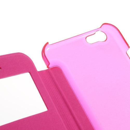 Wallet Case für Apple iPhone 6 6S Handy Tasche Window View Folio Book Etui