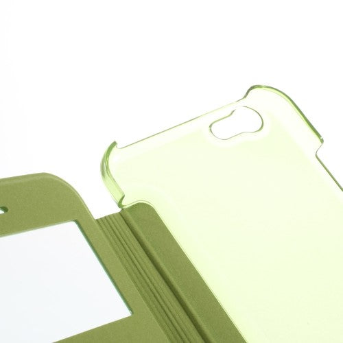 Wallet Case für Apple iPhone 6 6S Handy Tasche Window View Folio Book Etui
