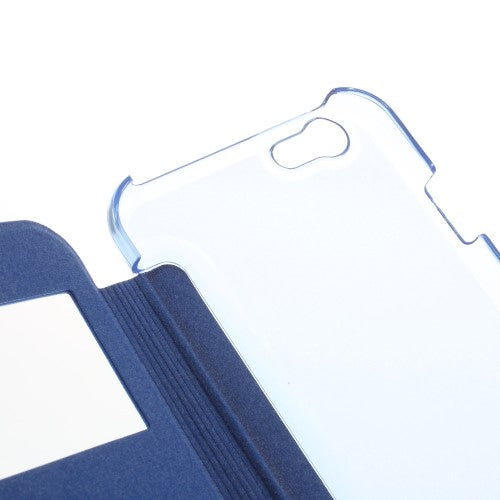 Wallet Case für Apple iPhone 6 6S Handy Tasche Window View Folio Book Etui