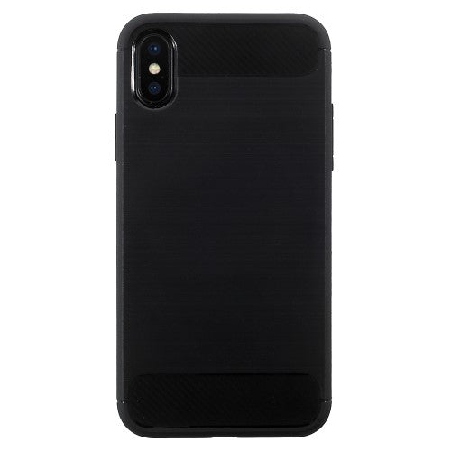 TPU Case für Apple iPhone XS X Carbon Skin Brushed