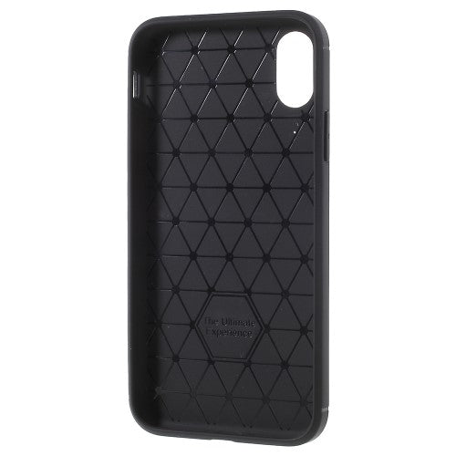 TPU Case für Apple iPhone XS X Carbon Skin Brushed