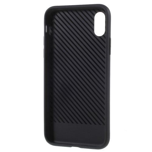TPU Case für Apple iPhone XS X Soft Carbon Fiber Muster
