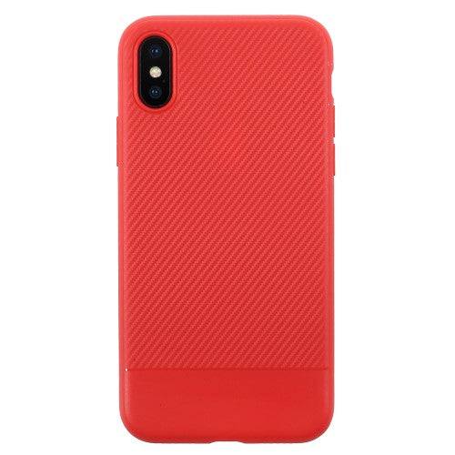 TPU Case für Apple iPhone XS X Soft Carbon Fiber Muster
