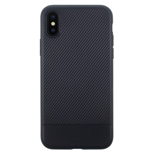 TPU Case für Apple iPhone XS X Soft Carbon Fiber Muster